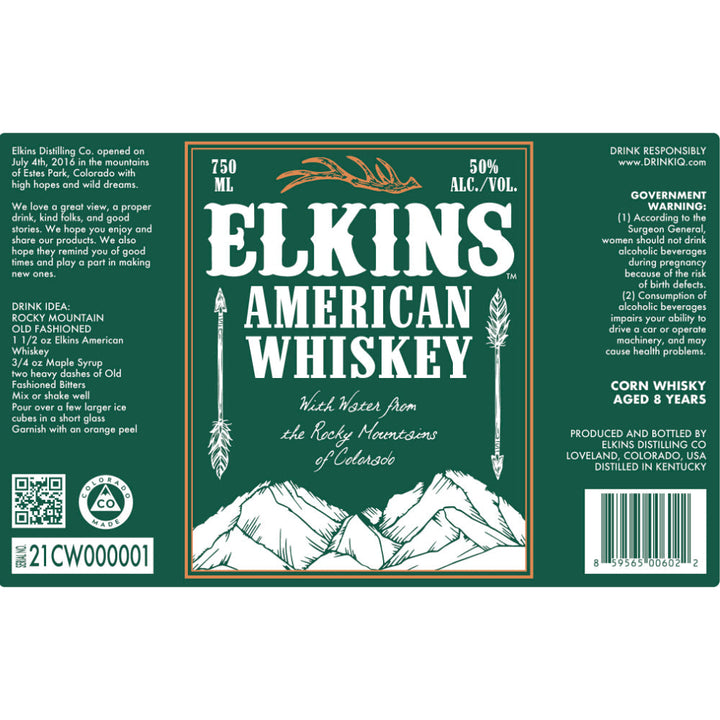 Elkins American Whiskey Aged 8 Years - Goro's Liquor