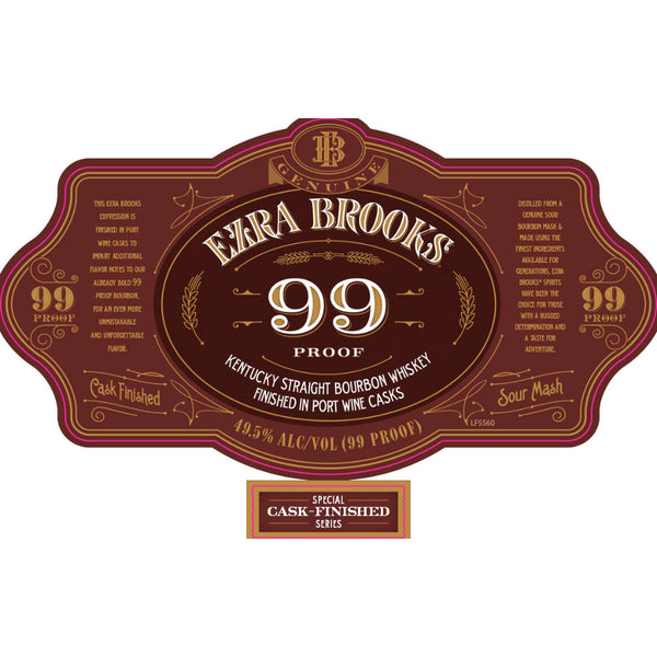 Ezra Brooks 99 Proof Bourbon Finished in Port Wine Casks - Goro's Liquor