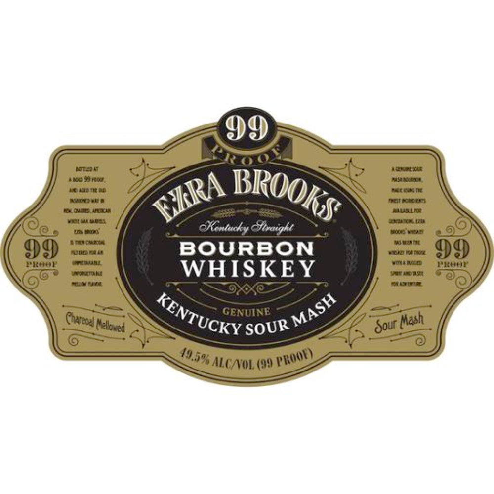 Ezra Brooks Kentucky Sour Mash Straight Bourbon 99 Proof 1.75L - Goro's Liquor