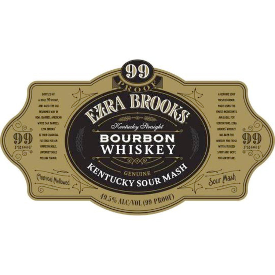 Ezra Brooks Kentucky Sour Mash Straight Bourbon 99 Proof 1.75L - Goro's Liquor