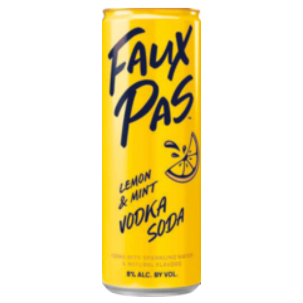 Faux Pas Lemon & Mint Vodka Soda by Betches 4PK - Goro's Liquor