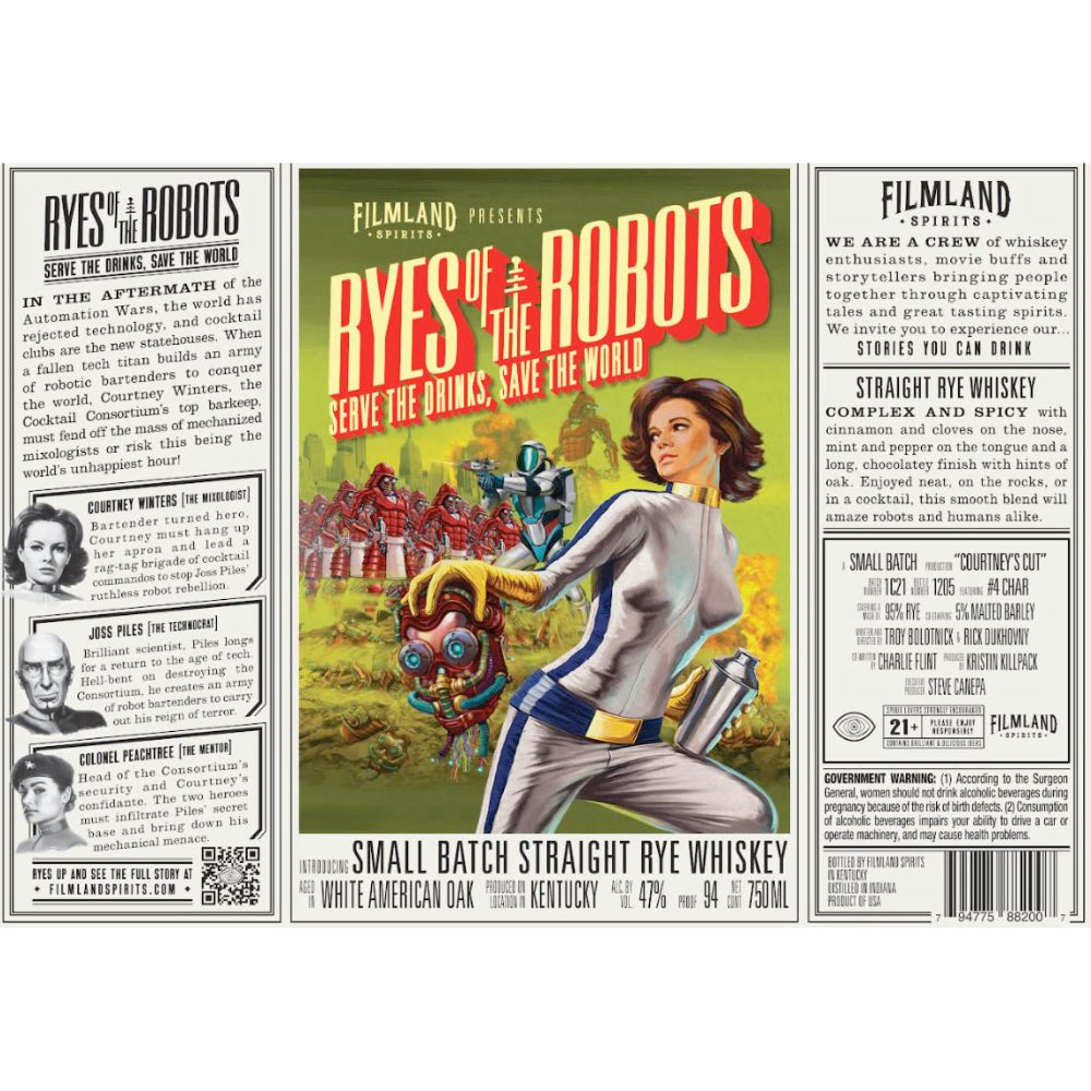 Filmland Spirits Ryes of The Robots Straight Rye - Goro's Liquor