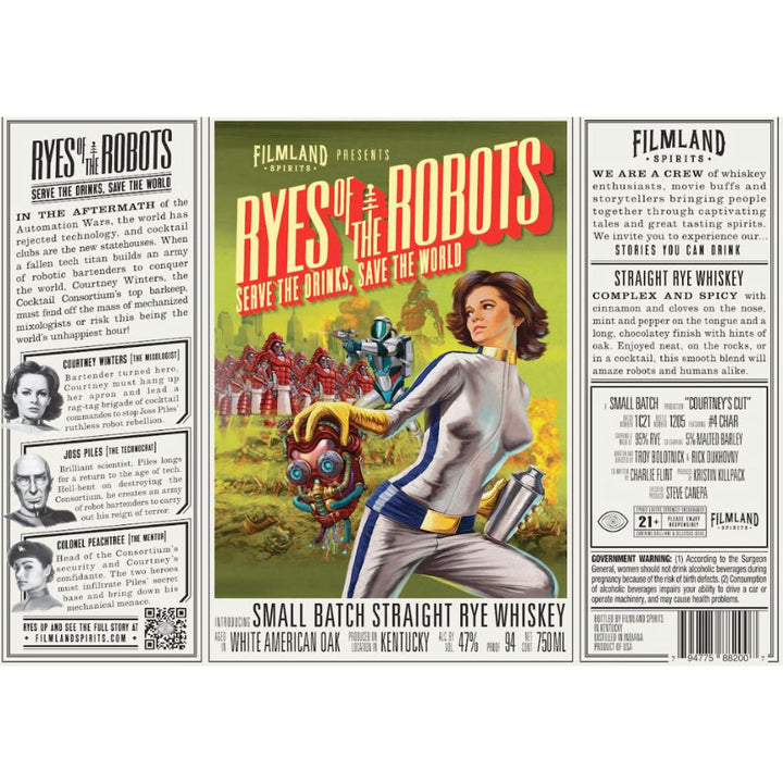 Filmland Spirits Ryes of The Robots Straight Rye - Goro's Liquor