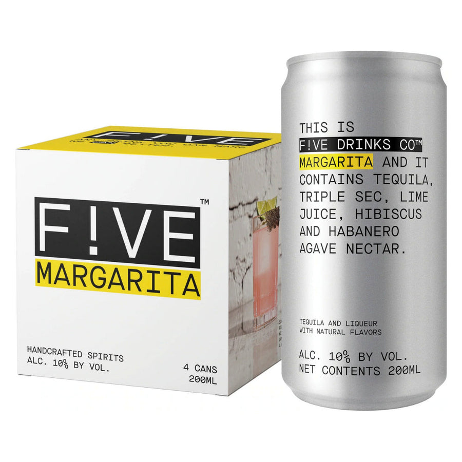 Five Drinks Margarita 4PK - Goro's Liquor