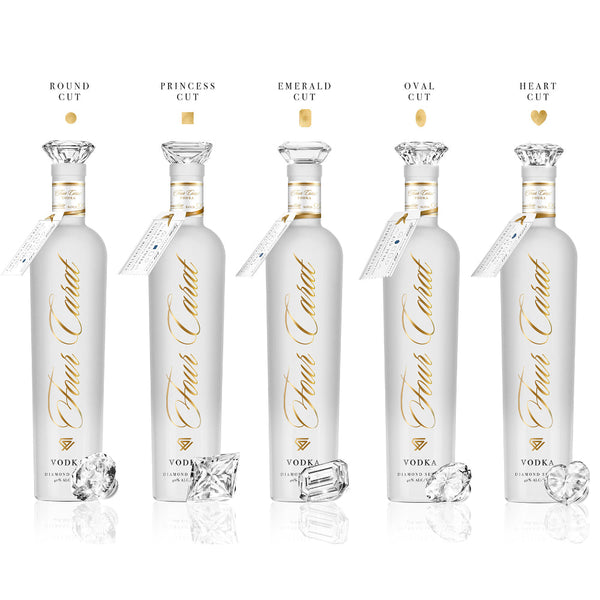 Four Carat Vodka Collectors Edition With Diamond Cut Closure (Full Set) - Goro's Liquor