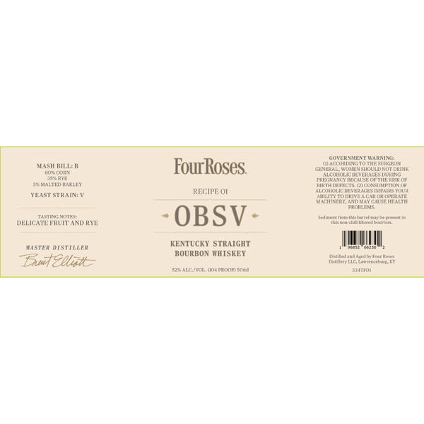 Four Roses Recipe 01 OBSV Kentucky Straight Bourbon - Goro's Liquor