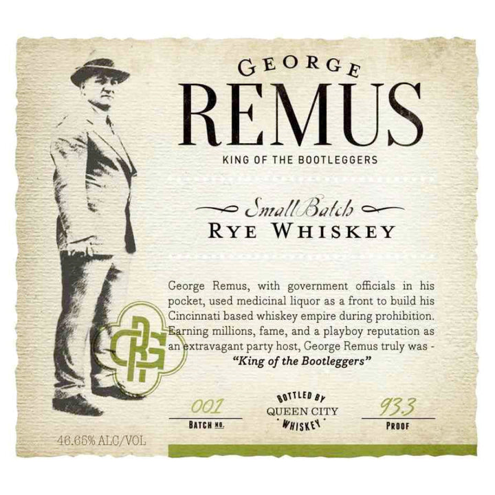 George Remus Small Batch Rye Whiskey - Goro's Liquor