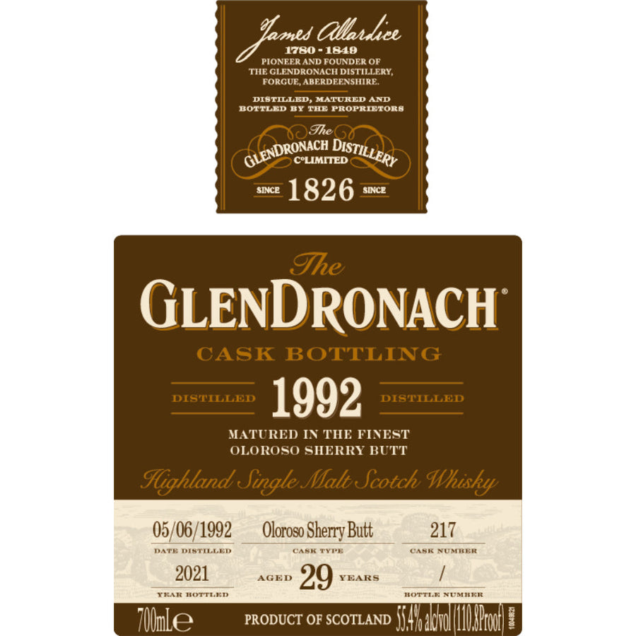 GlenDronach 29 Year Old 1992 Cask #217 - Goro's Liquor