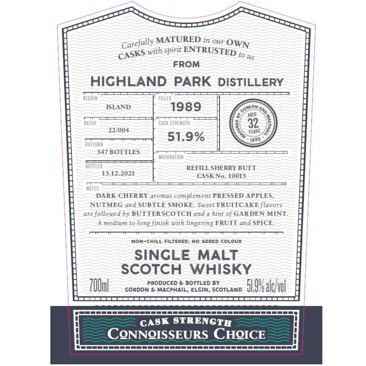 Gordon and Macphail Highland Park 32 Year Old Connoisseurs Choice - Goro's Liquor