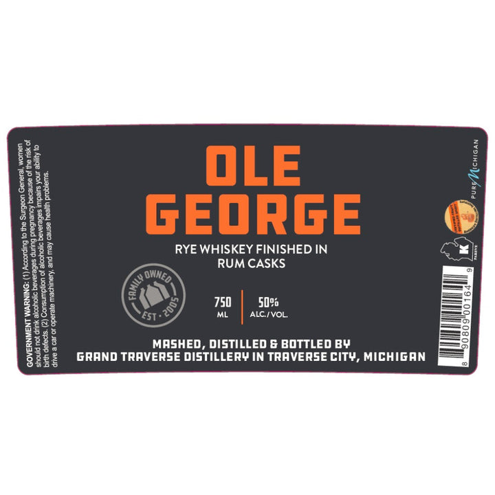 Grand Traverse Distillery Ole George Rye Finished in Rum Casks - Goro's Liquor