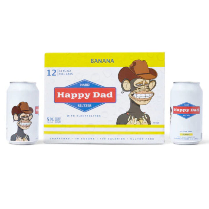 Happy Dad Banana Hard Seltzer Limited Edition 12pk - Goro's Liquor