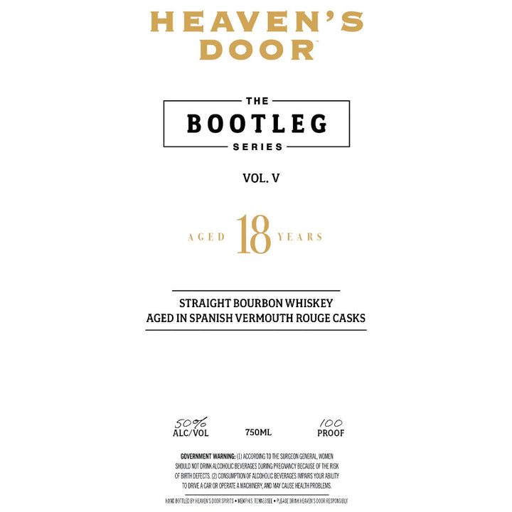 Heaven’s Door The Bootleg Series Vol. V 18 Year Old Spanish Vermouth Rouge Cask - Goro's Liquor