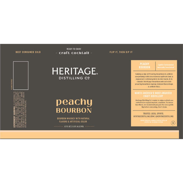 Heritage Distilling Peachy Bourbon - Goro's Liquor