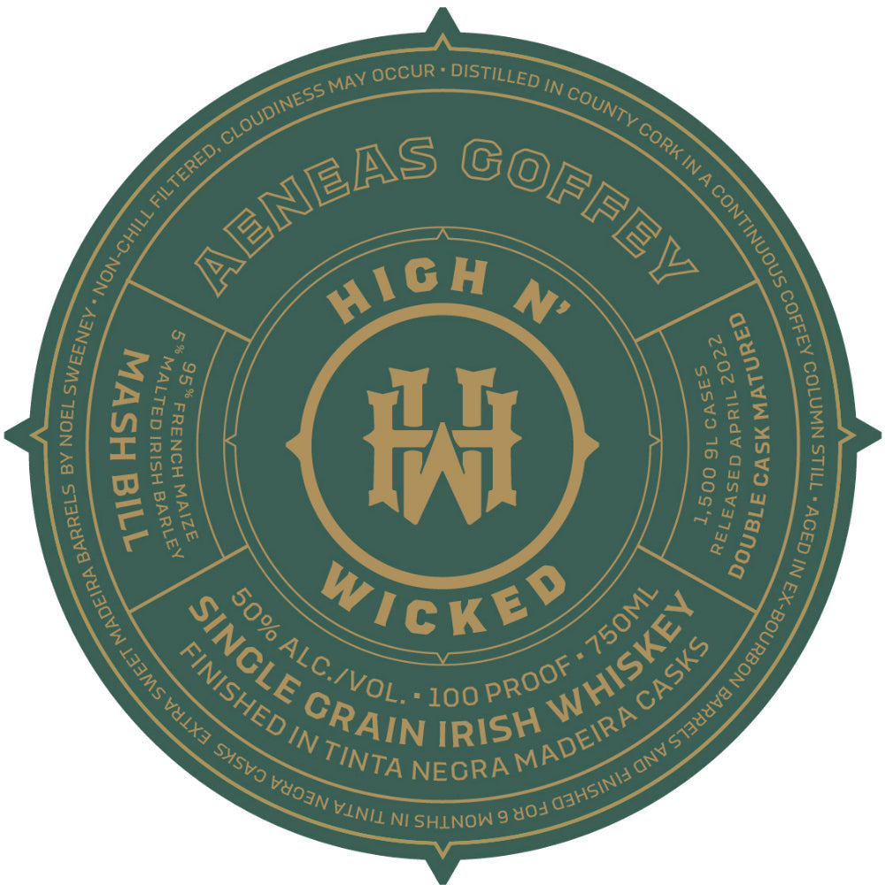 High N’ Wicked Aneas Coffey Irish Whiskey - Goro's Liquor