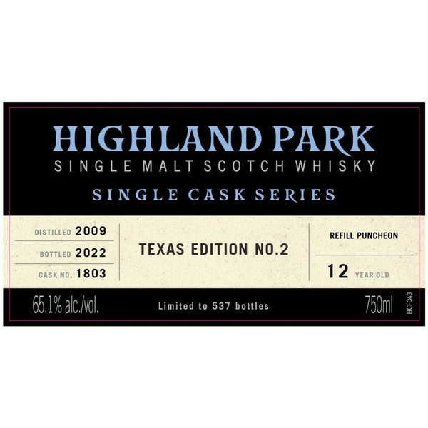 Highland Park Single Cask Series Texas Edition No. 2 - Goro's Liquor