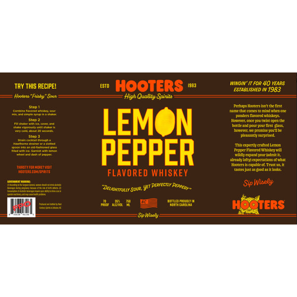 Hooters Lemon Pepper Flavored Whiskey - Goro's Liquor