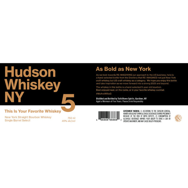 Hudson This is Your Favorite Whiskey 5 Year Old - Goro's Liquor