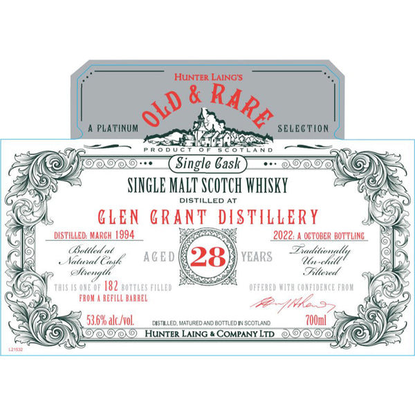 Hunter Laing’s Old & Rare 28 Year Old Glen Grant - Goro's Liquor