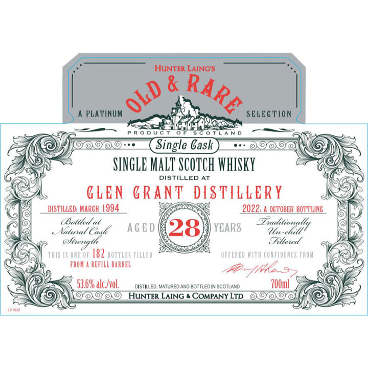 Hunter Laing’s Old & Rare 28 Year Old Glen Grant - Goro's Liquor