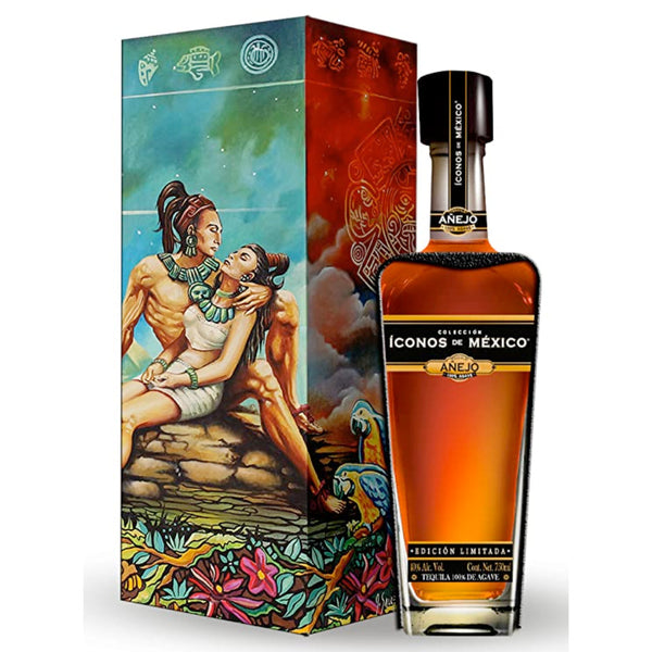 Iconos de Mexico Mayan Misticism Wooden Box Añejo - Goro's Liquor