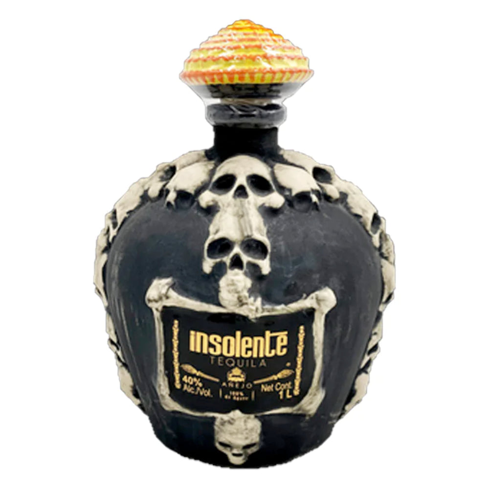 Insolente Tequila Anejo Ceramic Craneo 1L - Goro's Liquor