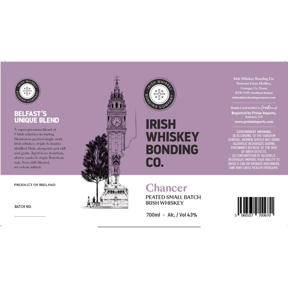 Irish Whiskey Bonding Co. Chancer Peated Irish Whiskey - Goro's Liquor