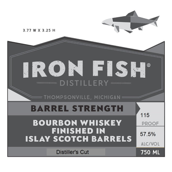 Iron Fish Barrel Strength Bourbon Finished In Islay Scotch Barrels - Goro's Liquor