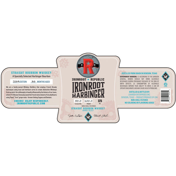 Ironroot Harbinger Barrel Select Straight Bourbon - Goro's Liquor