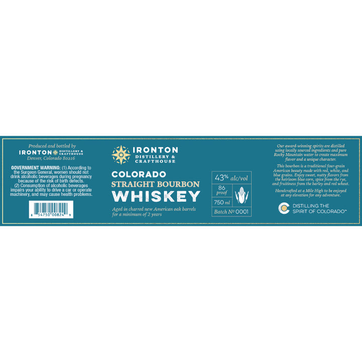 Ironton Distillery Colorado Straight Bourbon - Goro's Liquor