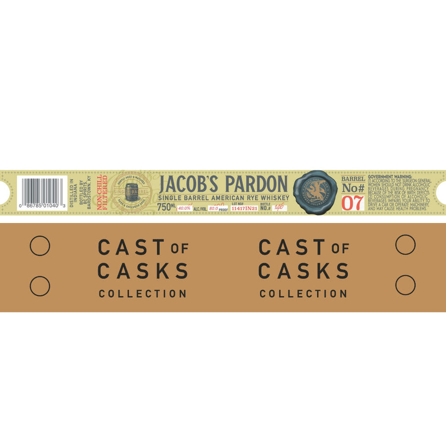 Jacob‘s Pardon Cast of Casks Rye Barrel No #07 - Goro's Liquor