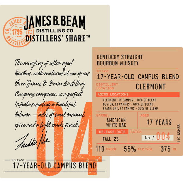 James B. Beam Distillers' Share 04 17 Year Old Campus Blend - Goro's Liquor