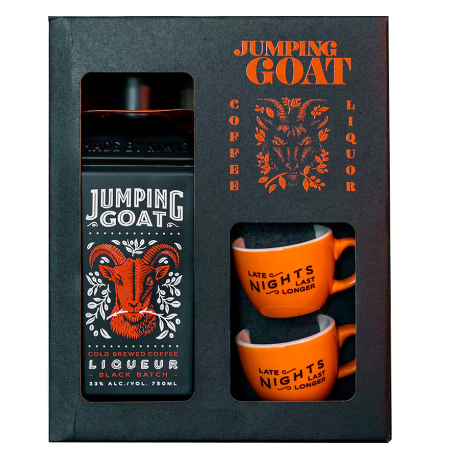 Jumping Goat Cold Brewed Coffee Liqueur Black Batch Gift Set - Goro's Liquor