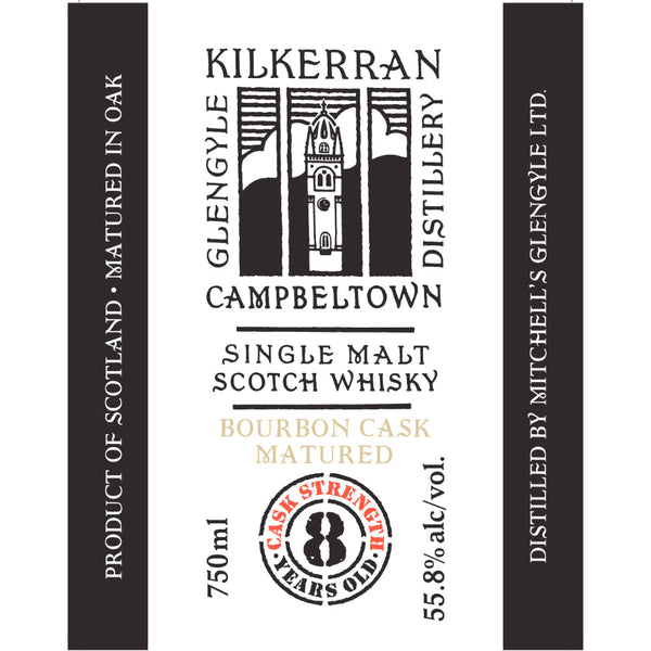 Kilkerran 8 Year Old Cask Strength Bourbon Cask Matured - Goro's Liquor