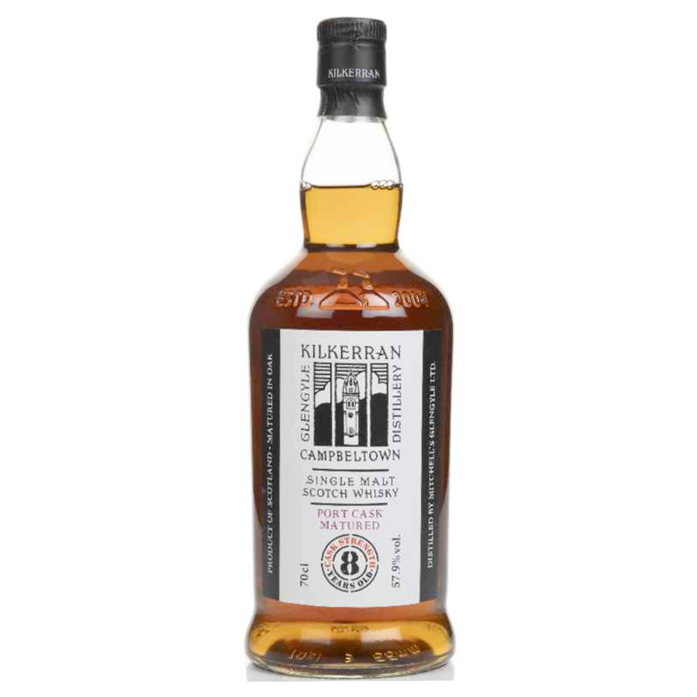Kilkerran port cask matured cask strength single malt Scotch whisky bottle, 700ml