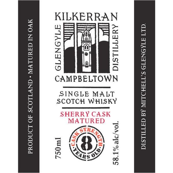 Kilkerran 8 Year Old Cask Strength Sherry Cask Matured - Goro's Liquor