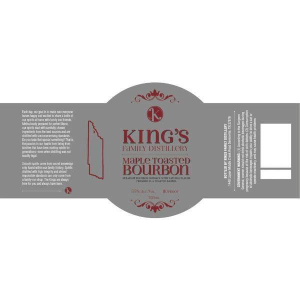 King’s Family Maple Toasted Bourbon - Goro's Liquor