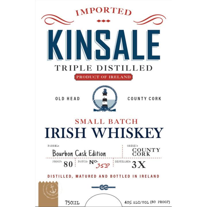 Kinsale Bourbon Cask Irish Whiskey - Goro's Liquor