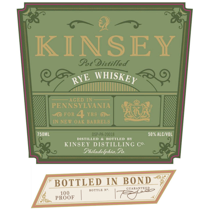 Kinsey 4 Year Old Bottled in Bond Rye Whiskey - Goro's Liquor