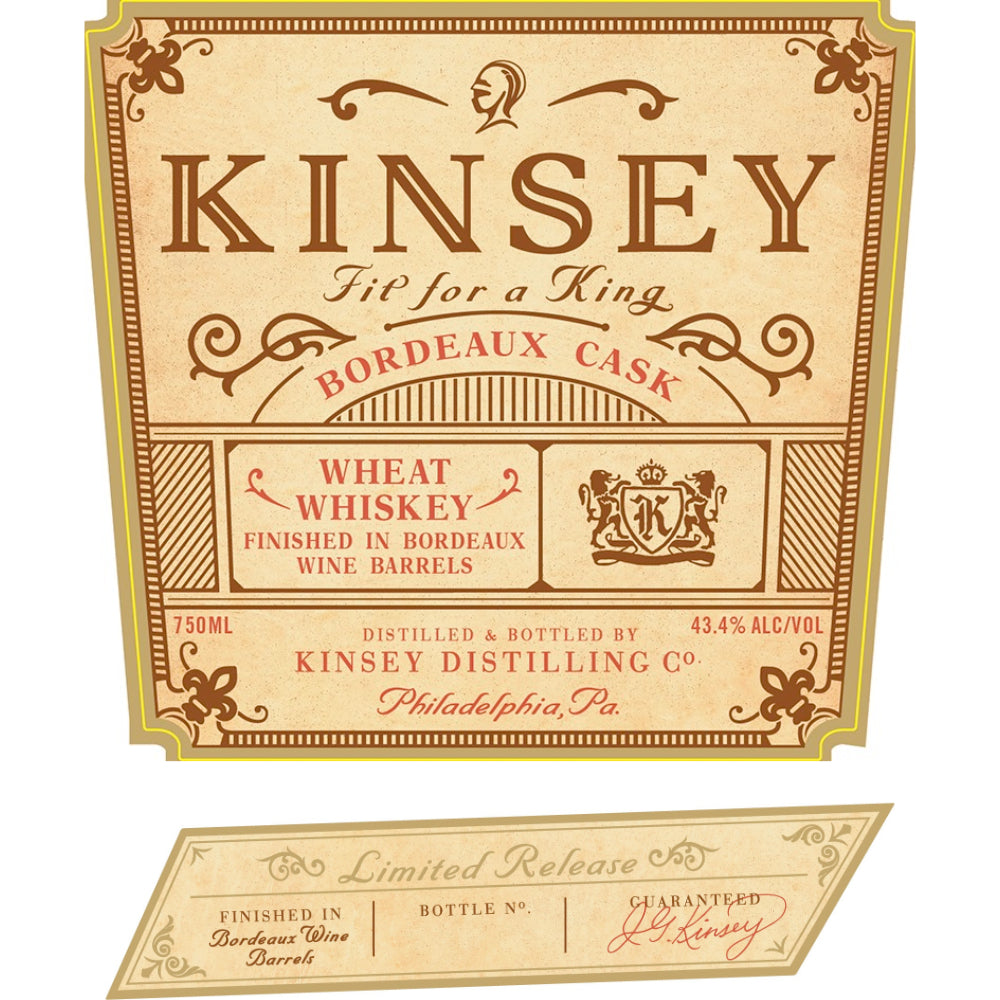 Kinsey Bordeaux Cask Wheat Whiskey - Goro's Liquor