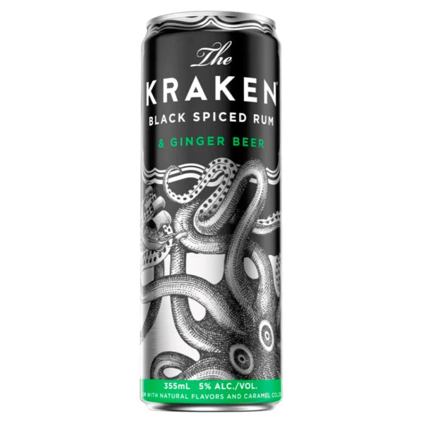 Kraken Black Spiced Rum & Ginger Beer Cocktail 4PK - Goro's Liquor