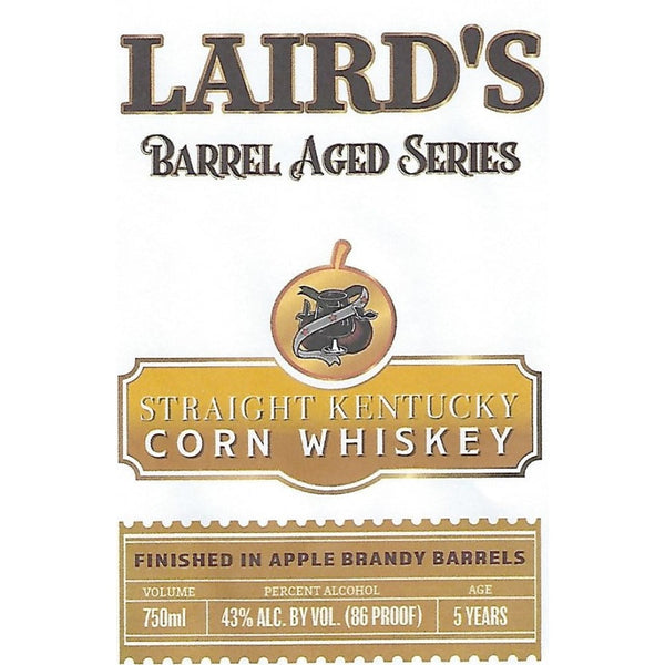 Laird’s Barrel Aged Series Corn Whiskey Finished in Apple Brandy Barrels - Goro's Liquor