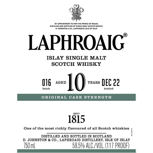 Laphroaig 10 Year Old Cask Strength Batch 016 - Goro's Liquor