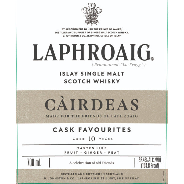 Laphroaig Càirdeas Cask Favourites 10 Year Old Scotch Laphroaig   