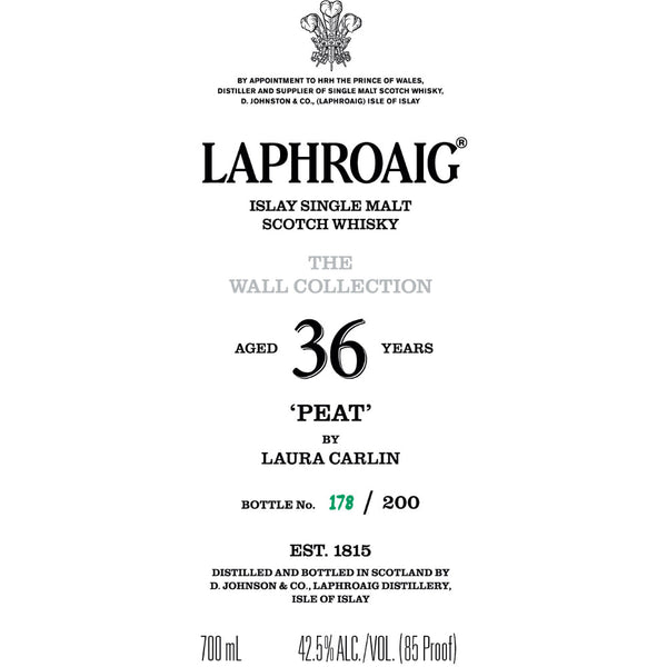 Laphroaig The Wall Collection 36 Year ‘Peat’ By Laura Carlin - Goro's Liquor