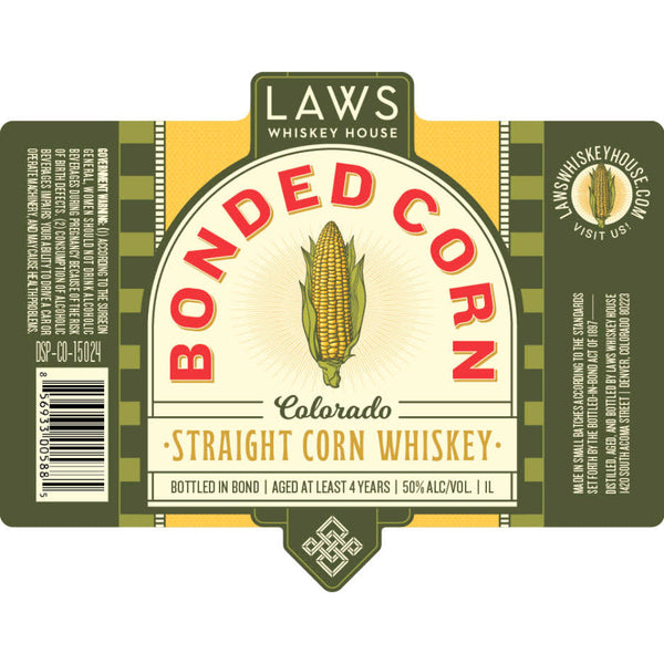 Laws Bonded Corn Straight Corn Whiskey 1L - Goro's Liquor