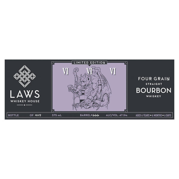 Laws VI VI VI Four Grain Straight Bourbon Whiskey Limited Edition 375ml - Goro's Liquor