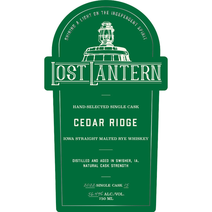 Lost Lantern Cedar Ridge Iowa Straight Malted Rye - Goro's Liquor