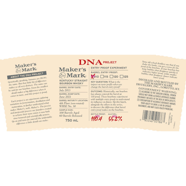 Maker's Mark DNA Project Entry Proof Experiment - Goro's Liquor