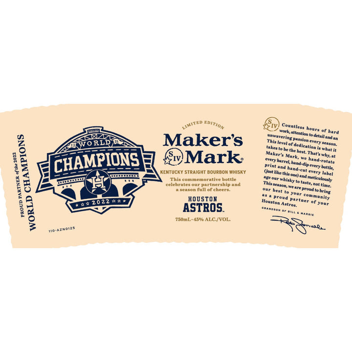 Maker’s Mark Houston Astros World Champions 2022 - Goro's Liquor