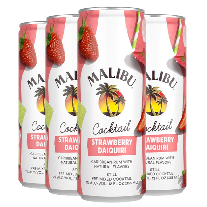 Malibu Strawberry Daiquiri Canned Cocktails - Goro's Liquor